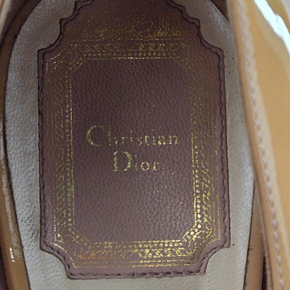 Christian Dior Pumps Women 8 38 Miss Dior Peep-Toe Platform Beige Patent Leather - Picture 12 of 14